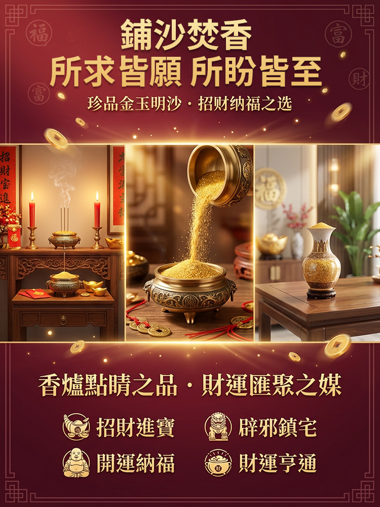 【招財進寶沙】珍品金玉明沙