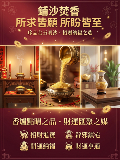 【招財進寶沙】珍品金玉明沙