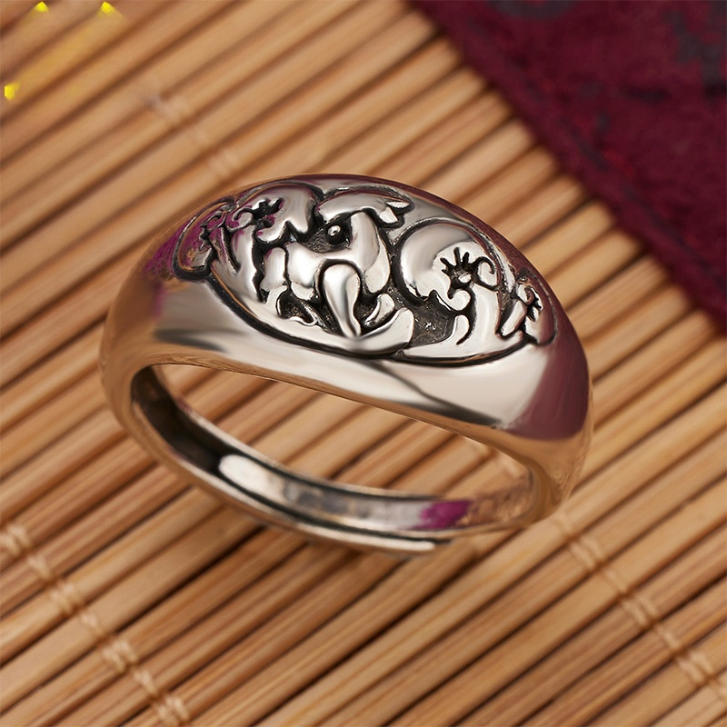 【避歲開運】十二生肖復古銀戒指