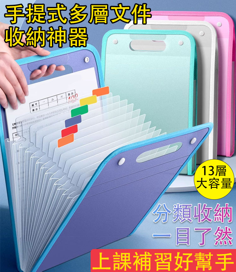 手提式多層文件收納神器