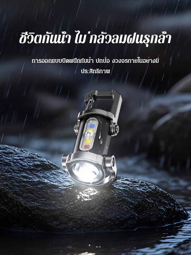 【สามในหนึ่งอเนกประสงค์】SOS ไฟฉุกเฉิน ไฟฉาย พาวเวอร์แบงค์