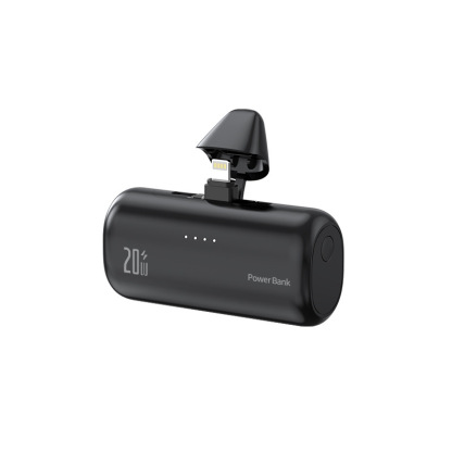 【เครื่องเดียวสองหัวปลั๊ก】แบตเตอรี่พกพาแบบแคปซูลหมุน