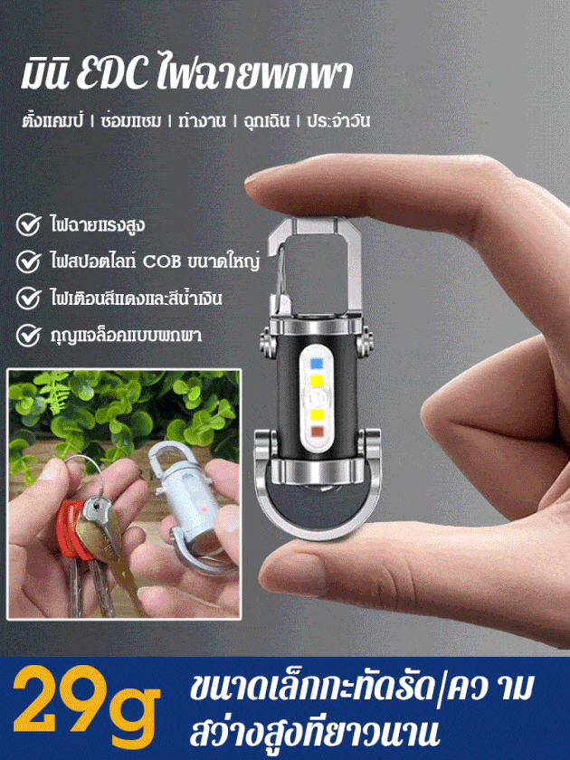 【สามในหนึ่งอเนกประสงค์】SOS ไฟฉุกเฉิน ไฟฉาย พาวเวอร์แบงค์