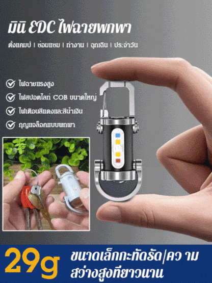 【สามในหนึ่งอเนกประสงค์】SOS ไฟฉุกเฉิน ไฟฉาย พาวเวอร์แบงค์