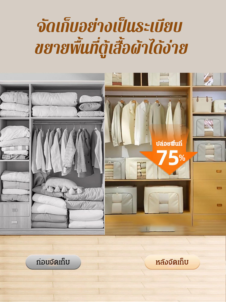 กล่องเก็บเสื้อผ้ากันน้ำ พับได้