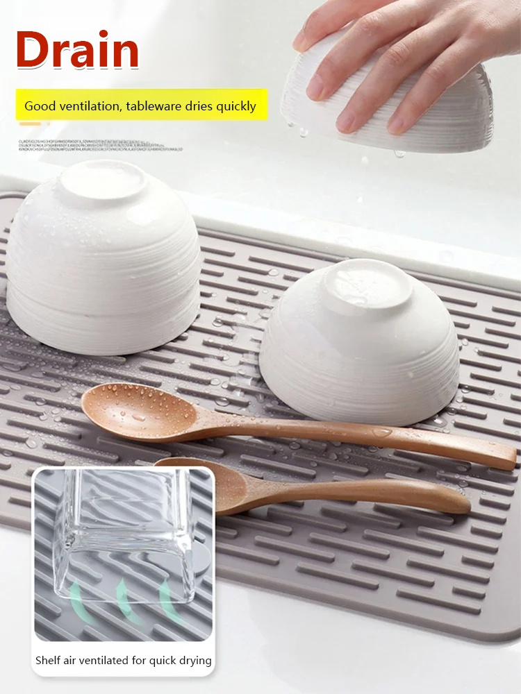 Kitchen artifact silicone drain anti-scalding insulation pad