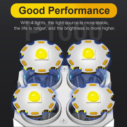 ✨👍Four-eyes strong light USB charging flashlight