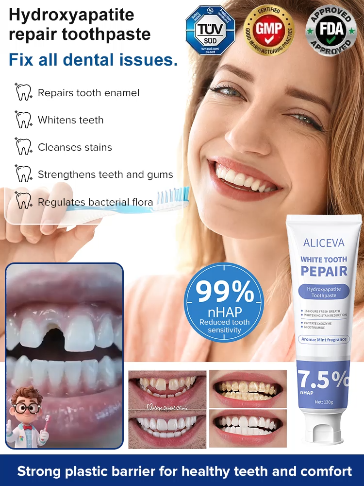 Hydroxyapatite repair toothpaste