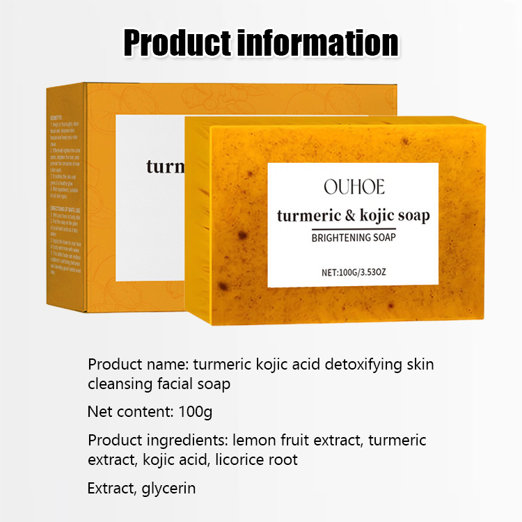 Turmeric Kojic Acid Detoxifying and Brightening Cleansing Facial Soap