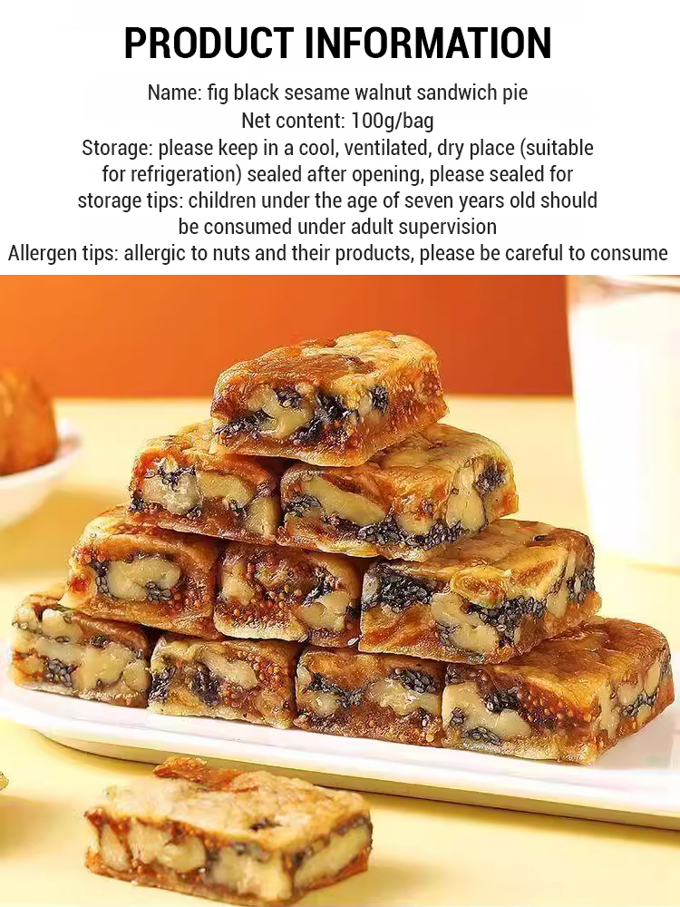 ✨🥰Fig, black sesame and walnut sandwich pie