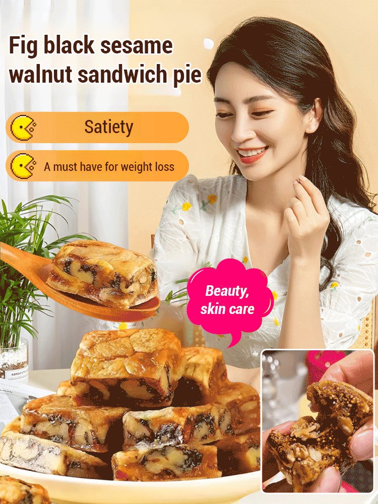 ✨🥰Fig, black sesame and walnut sandwich pie
