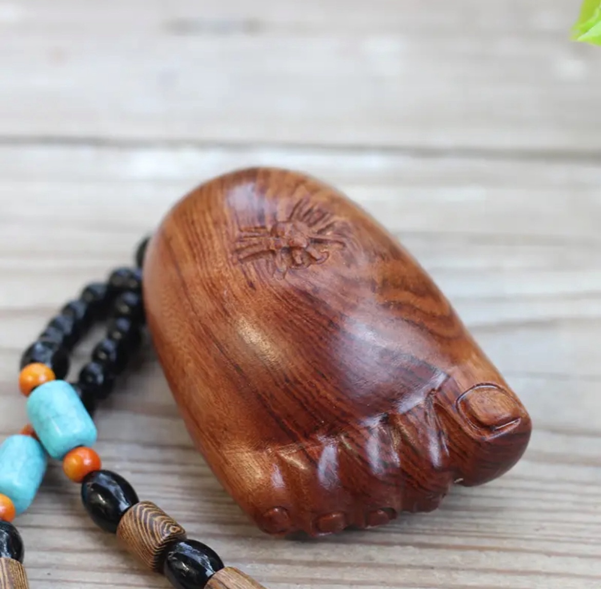 天然ラオス黄花梨木彫りの手持ちの満足感と幸福のピース（ペアリング可能）無垢材の手彫り遊び