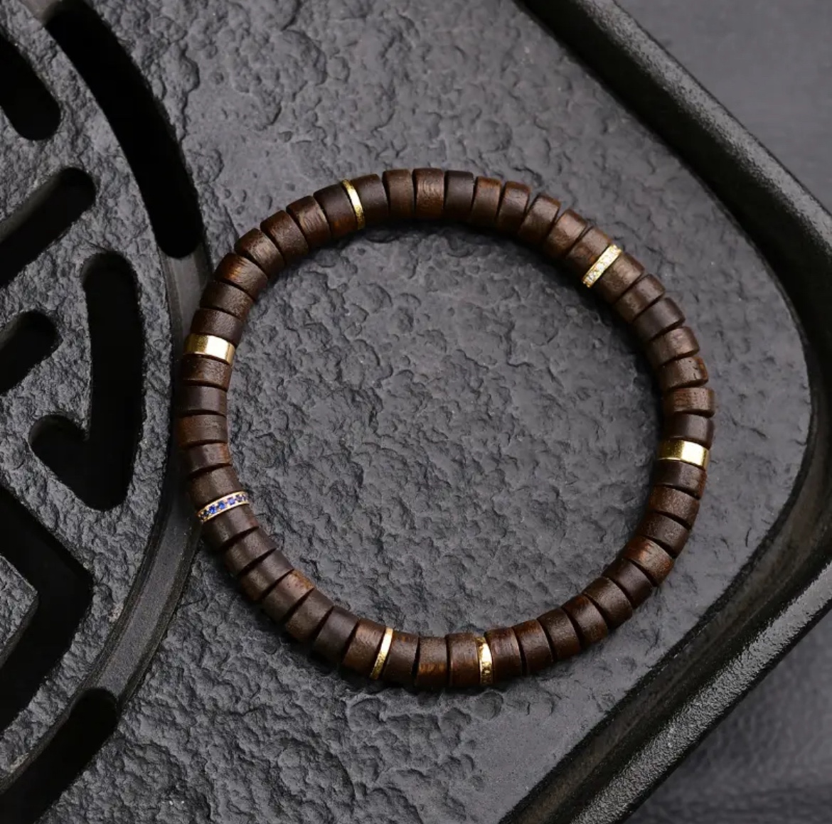 WILD 荒野の天然植栽沈香ブレスレット ストレートカットタブレット ラウンド型メロウウッドボーイフレンドブレスレット