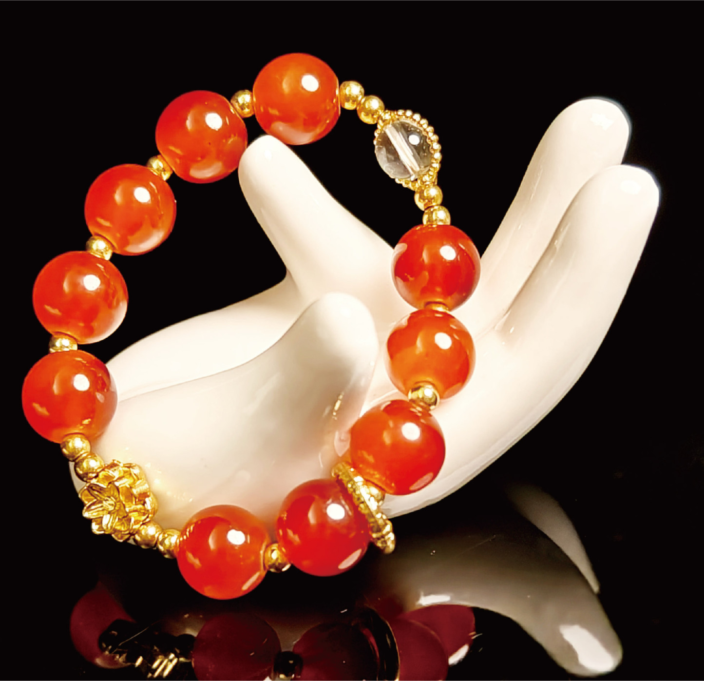 蓮の花ビーズ 開運ブレスレット