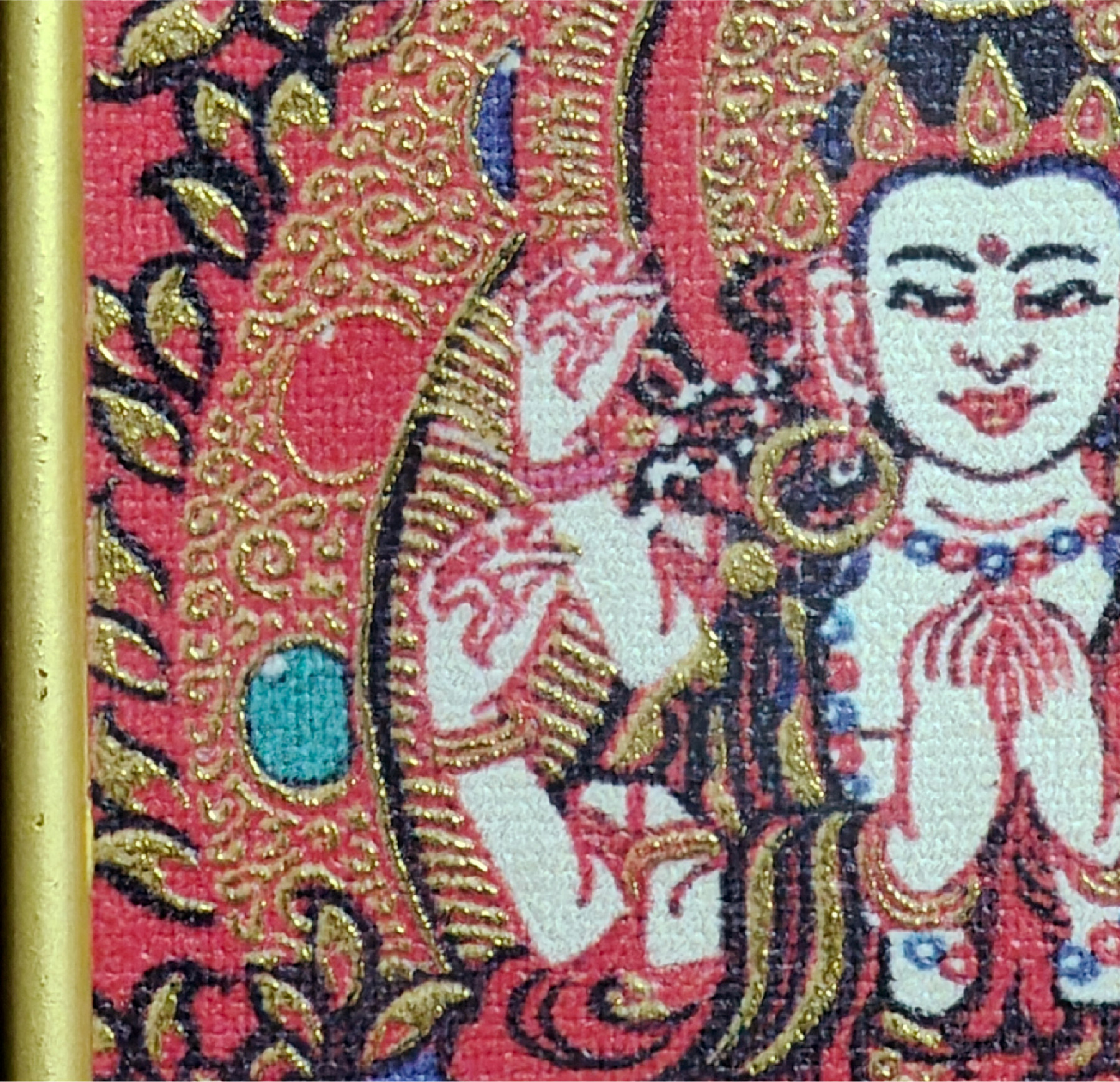 チベット伝承 千手観音 タンカ ペンダントトップ