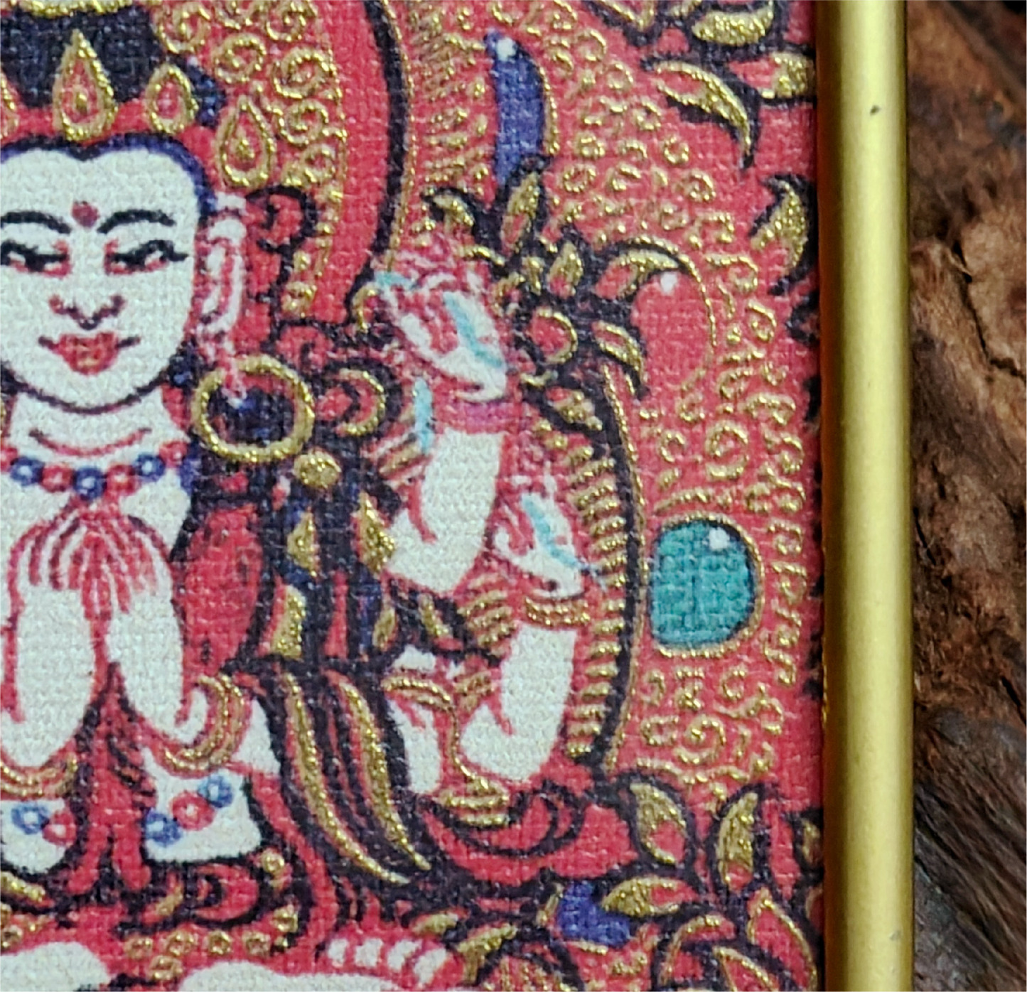 チベット伝承 千手観音 タンカ ペンダントトップ