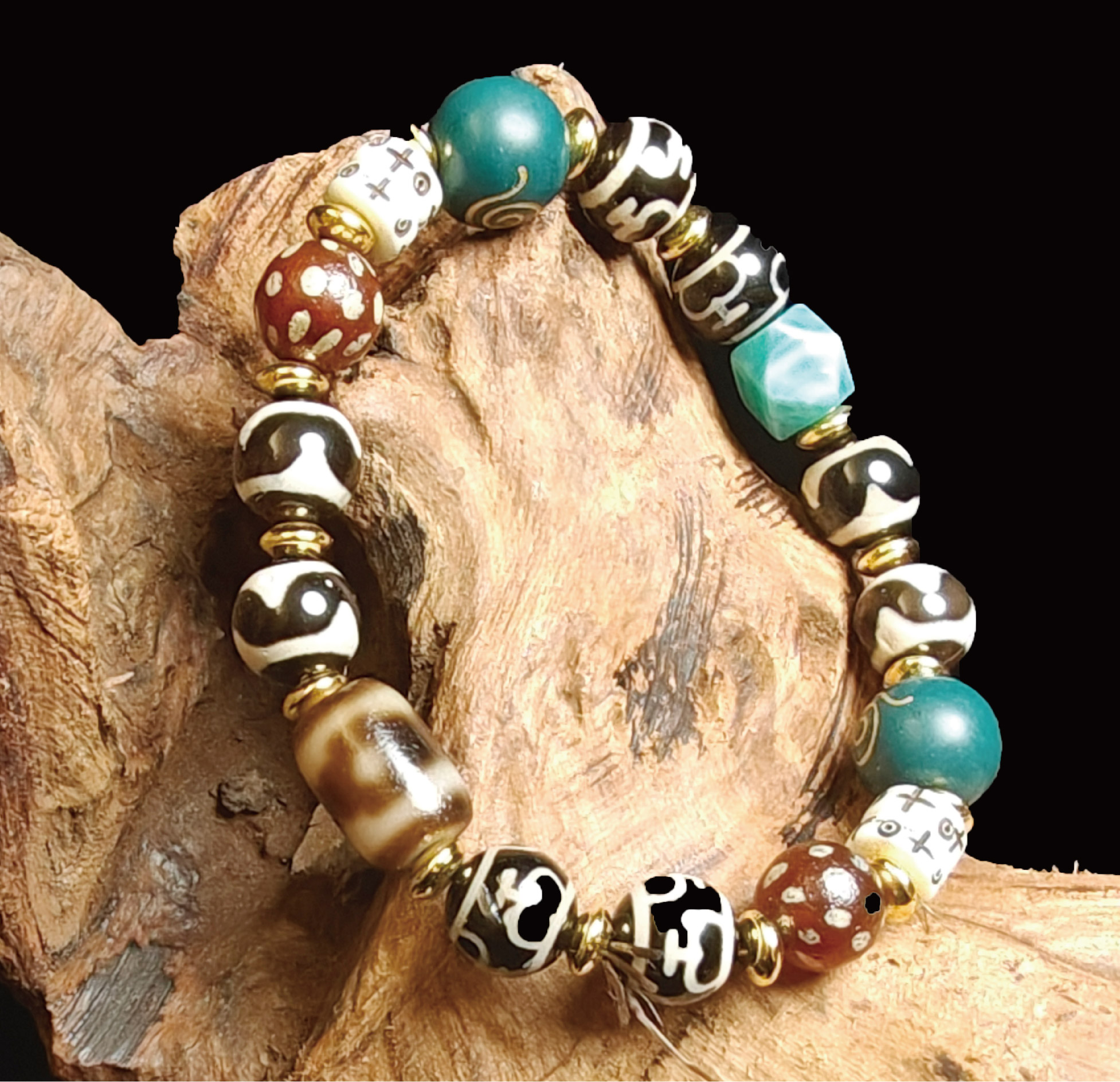 天珠（てんじゅ）マルチジュエルブレスレット