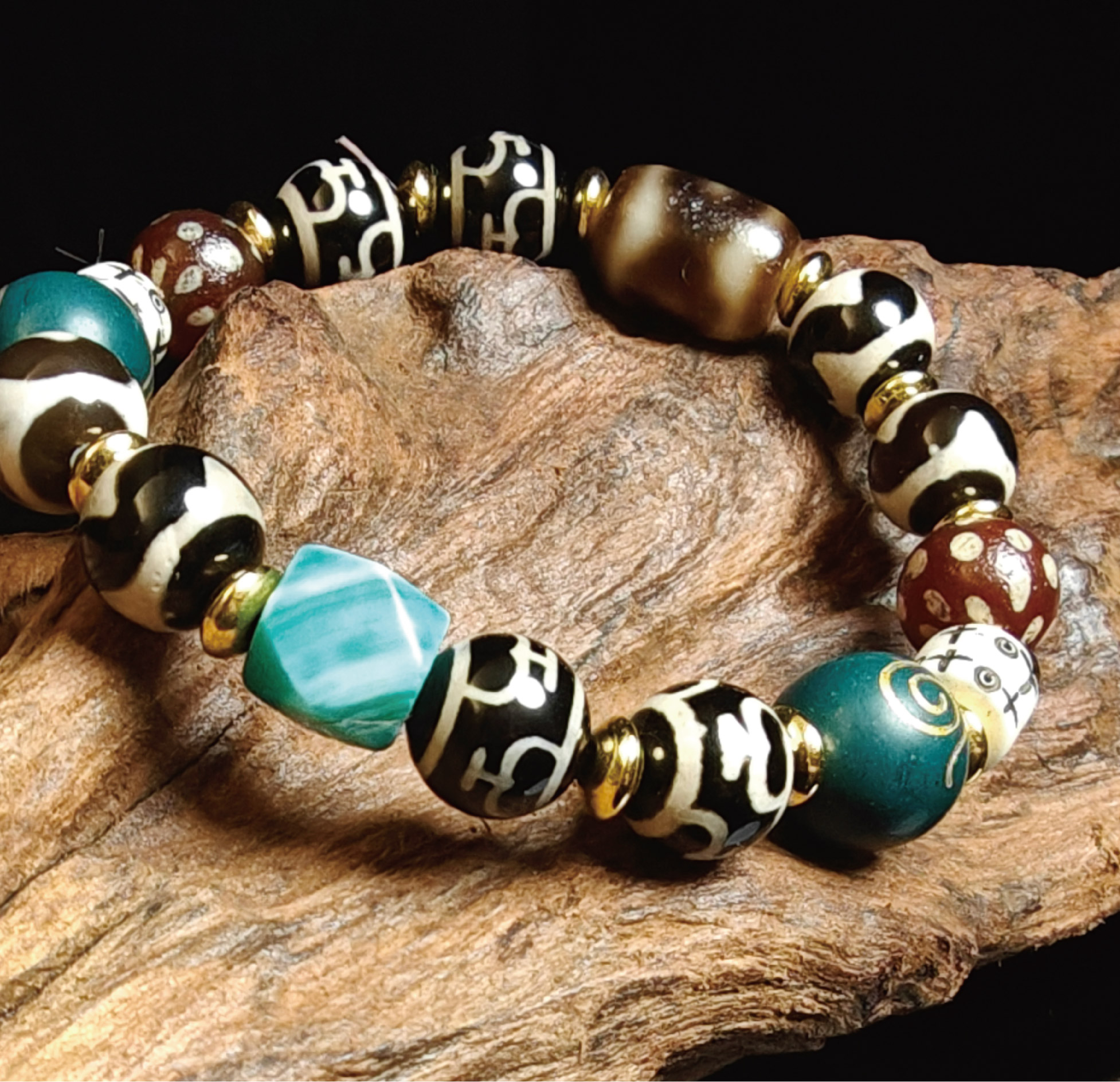 天珠（てんじゅ）マルチジュエルブレスレット