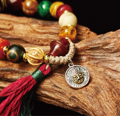 ヤクボーン マルチストーン 開運ブレスレット