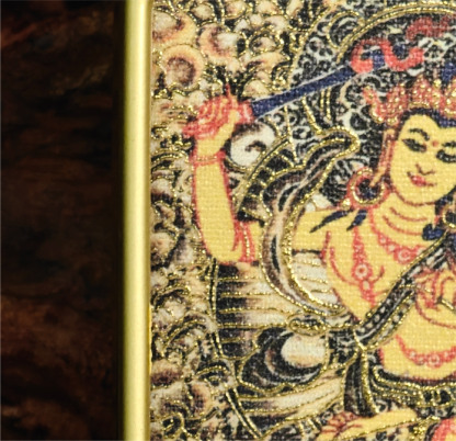 西藏传承 文殊菩萨 唐卡吊坠 翻译成日语 チベット伝承 文殊菩薩 タンカペンダント