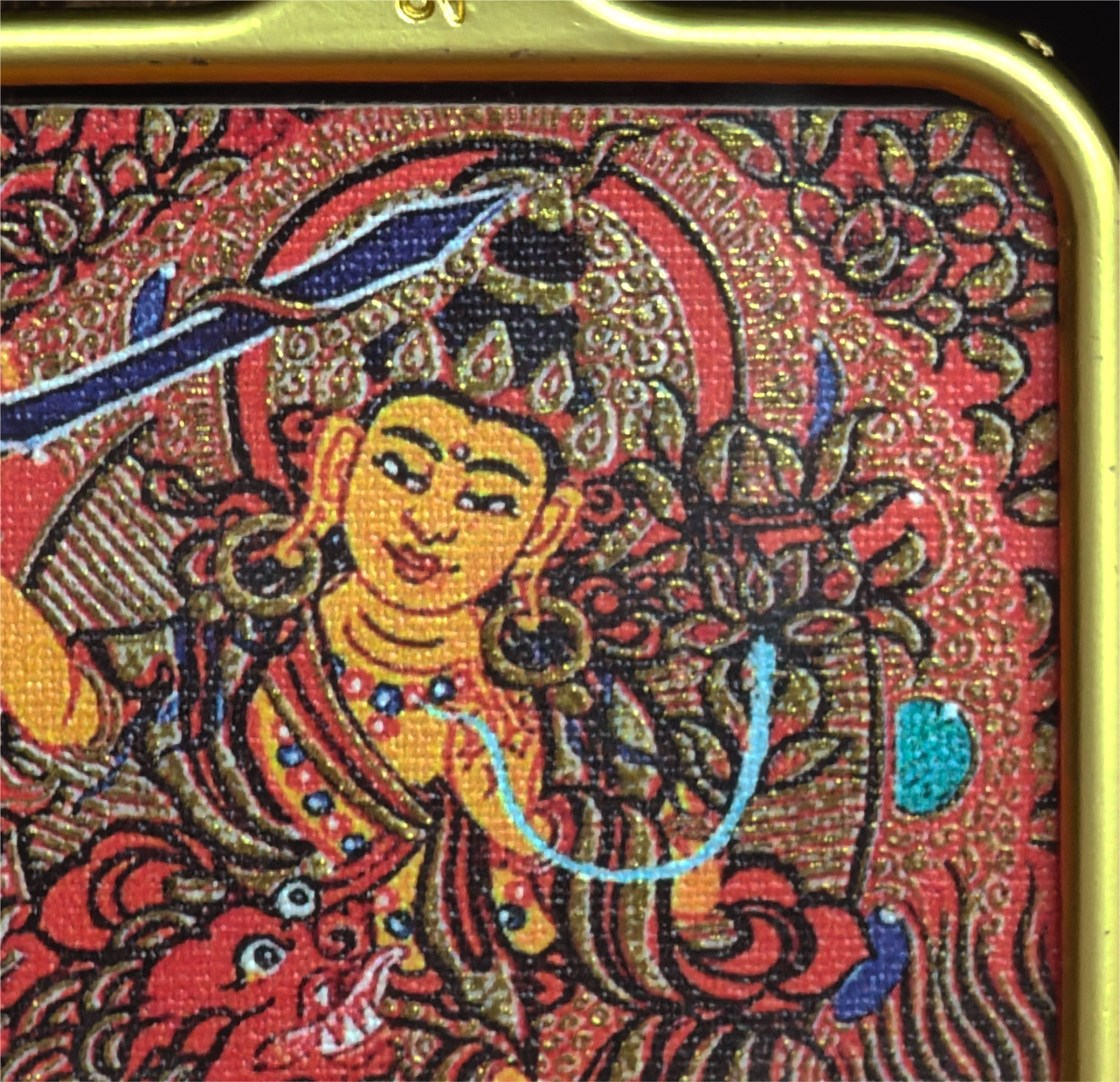 西藏传承 文殊菩萨 唐卡吊坠 翻译成日语 チベット伝承 文殊菩薩 タンカペンダント