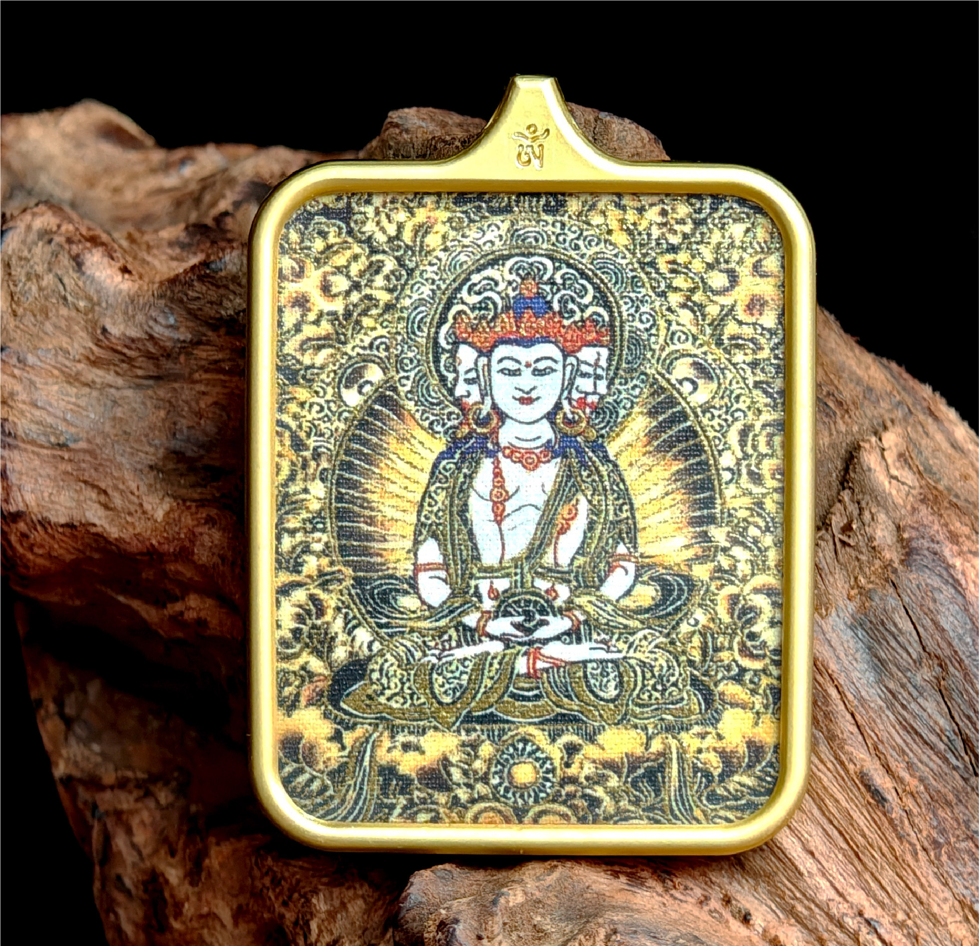 チベット伝承 大日如来 タンカペンダント