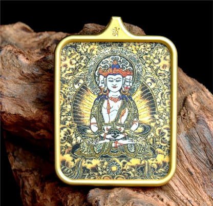 チベット伝承 大日如来 タンカペンダント