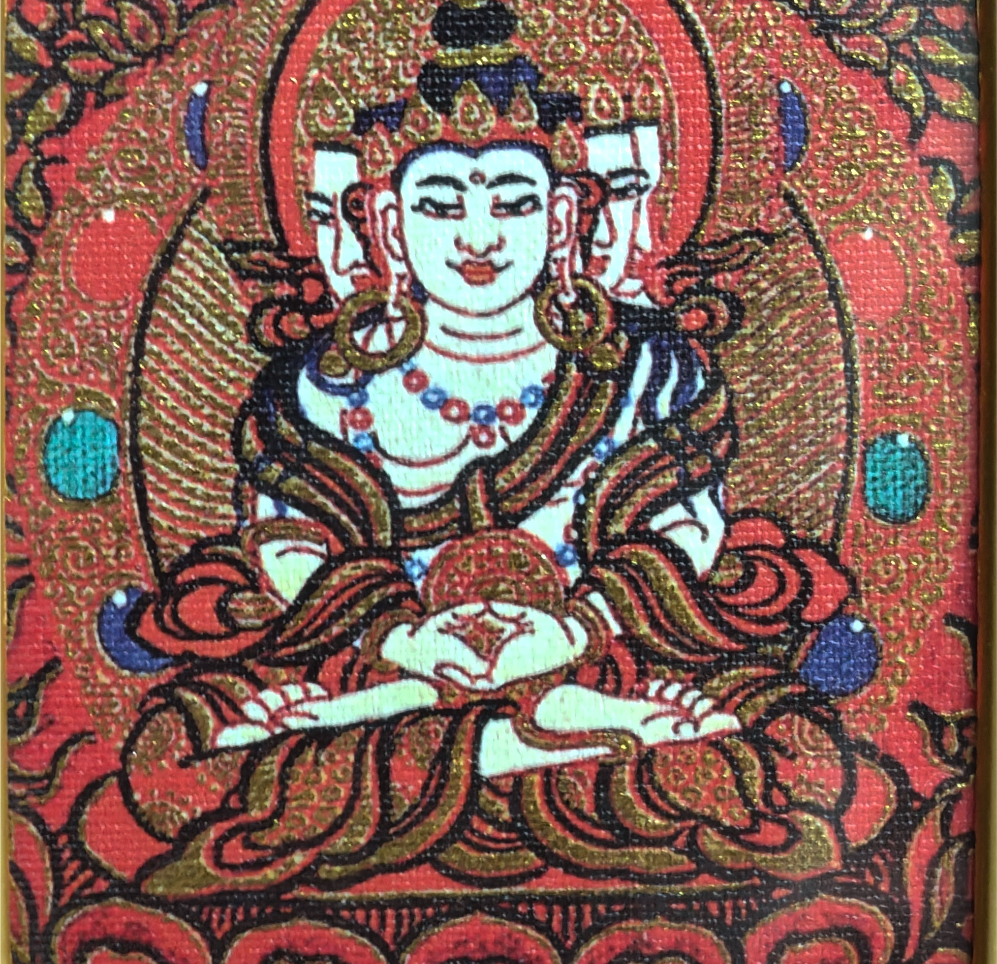 チベット伝承 大日如来 タンカペンダント