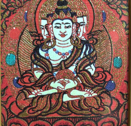 チベット伝承 大日如来 タンカペンダント