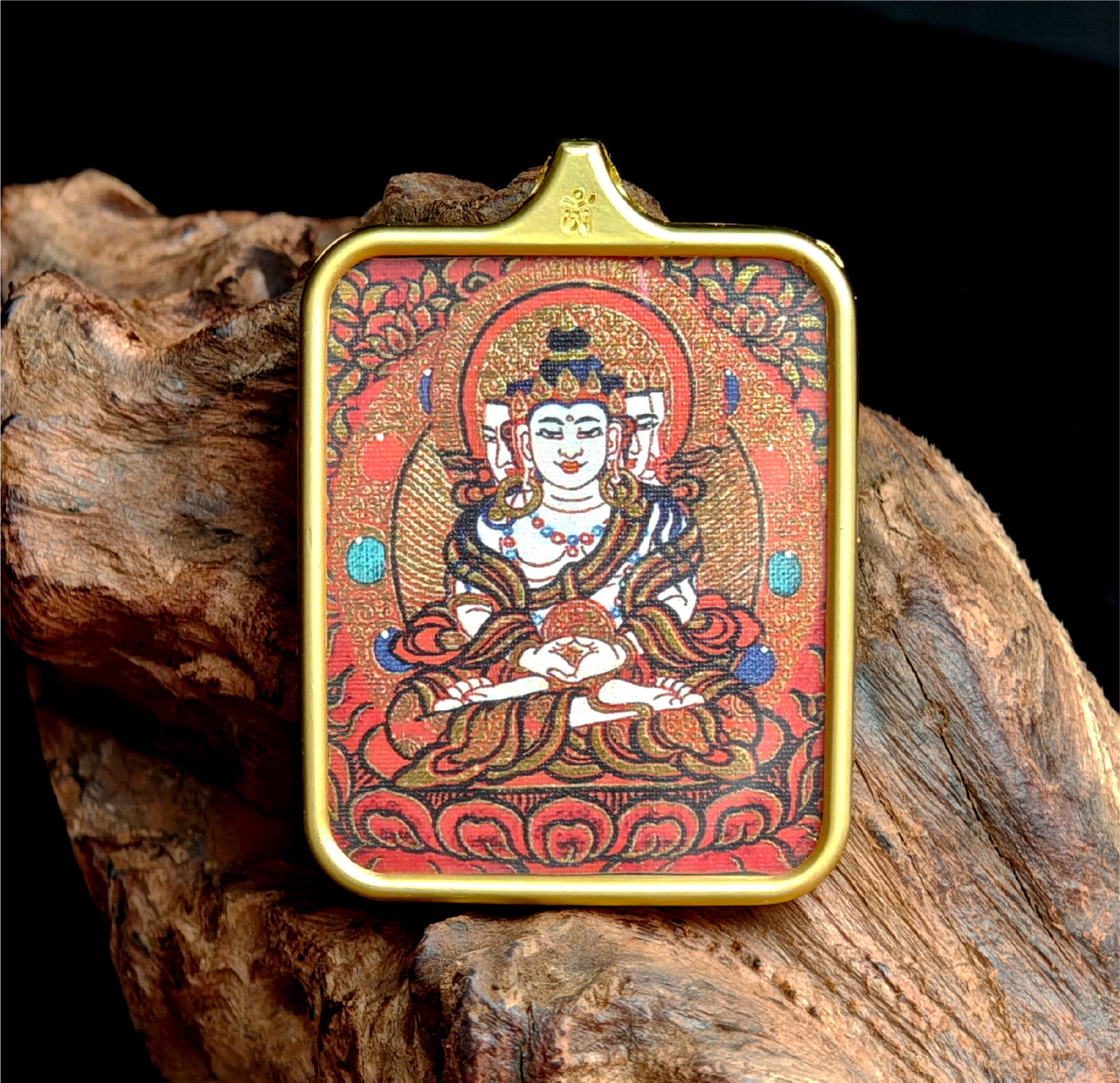 チベット伝承 大日如来 タンカペンダント