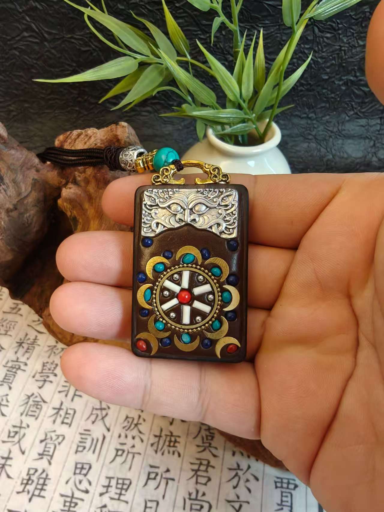 タンカ平安牌金輪ネックレス