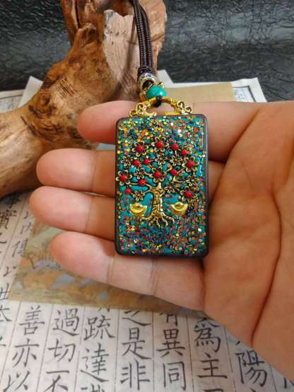 タンカ平安牌ファーツァイシュウネックレス