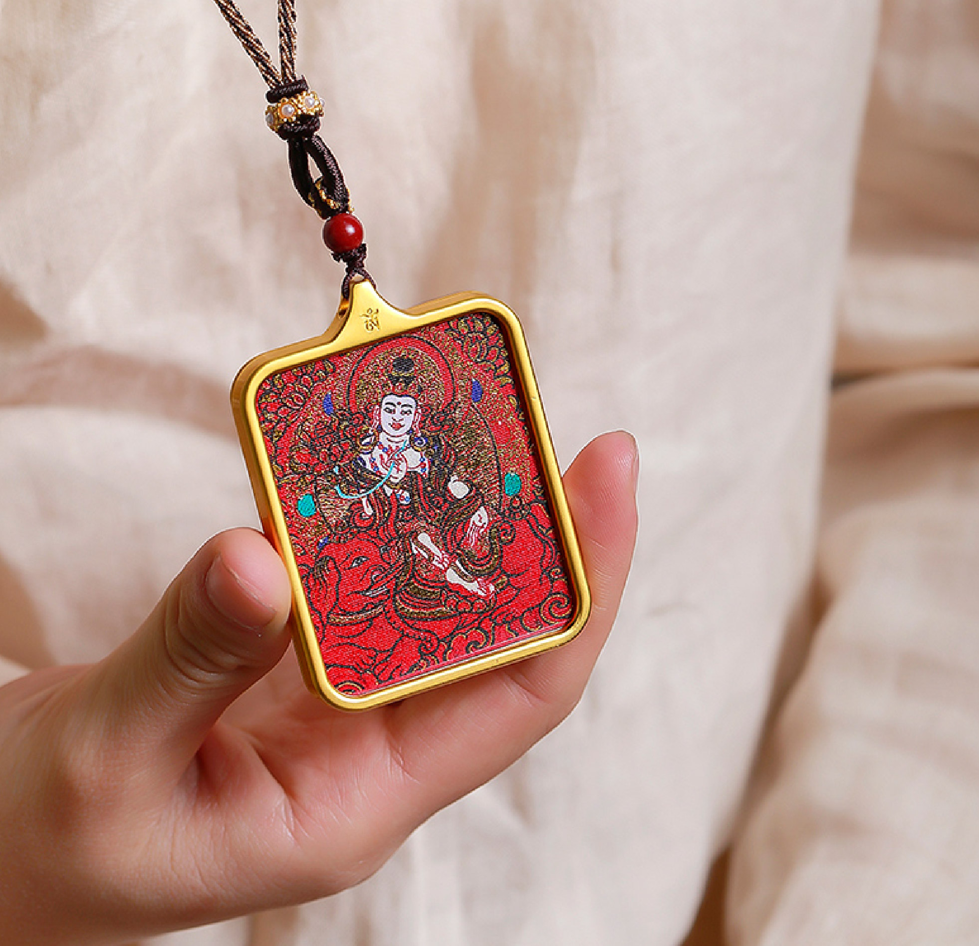 チベット仏教式 普賢菩薩 開運ペンダント