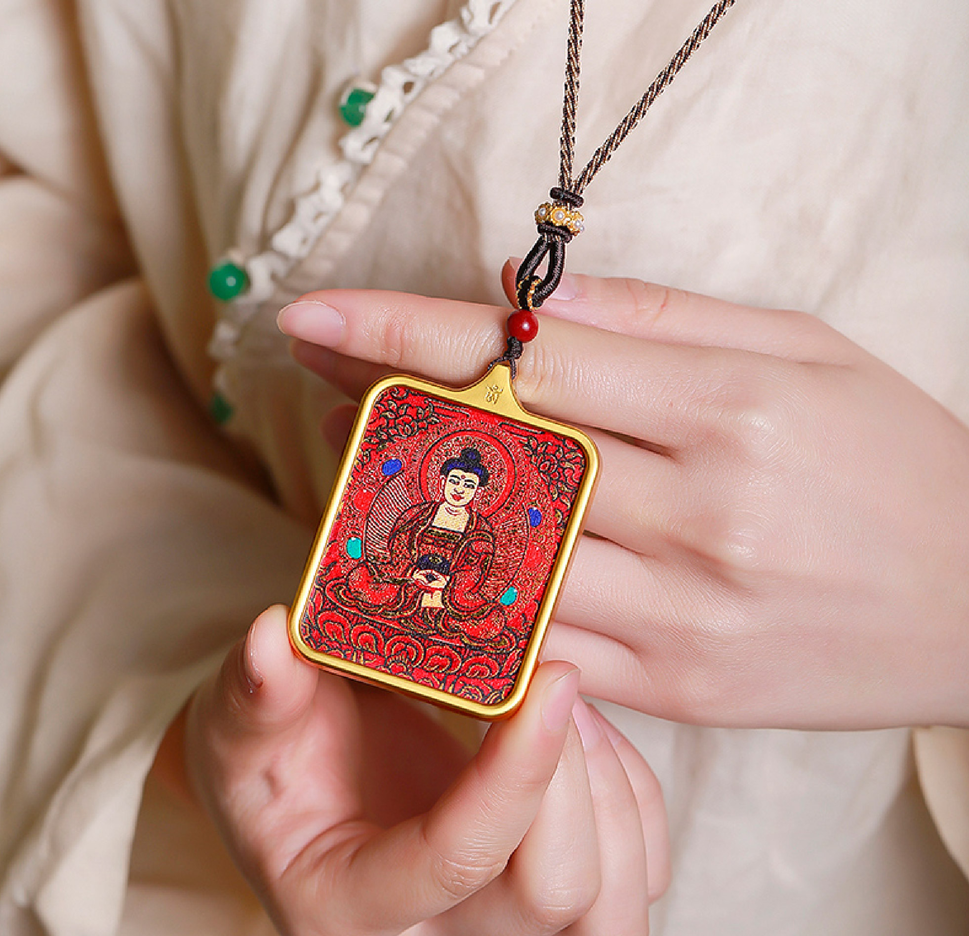 チベット仏教式 阿弥陀如来 開運ペンダント
