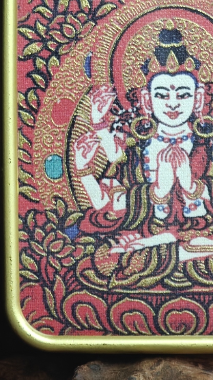 チベット伝承 千手観音 タンカ ペンダントトップ