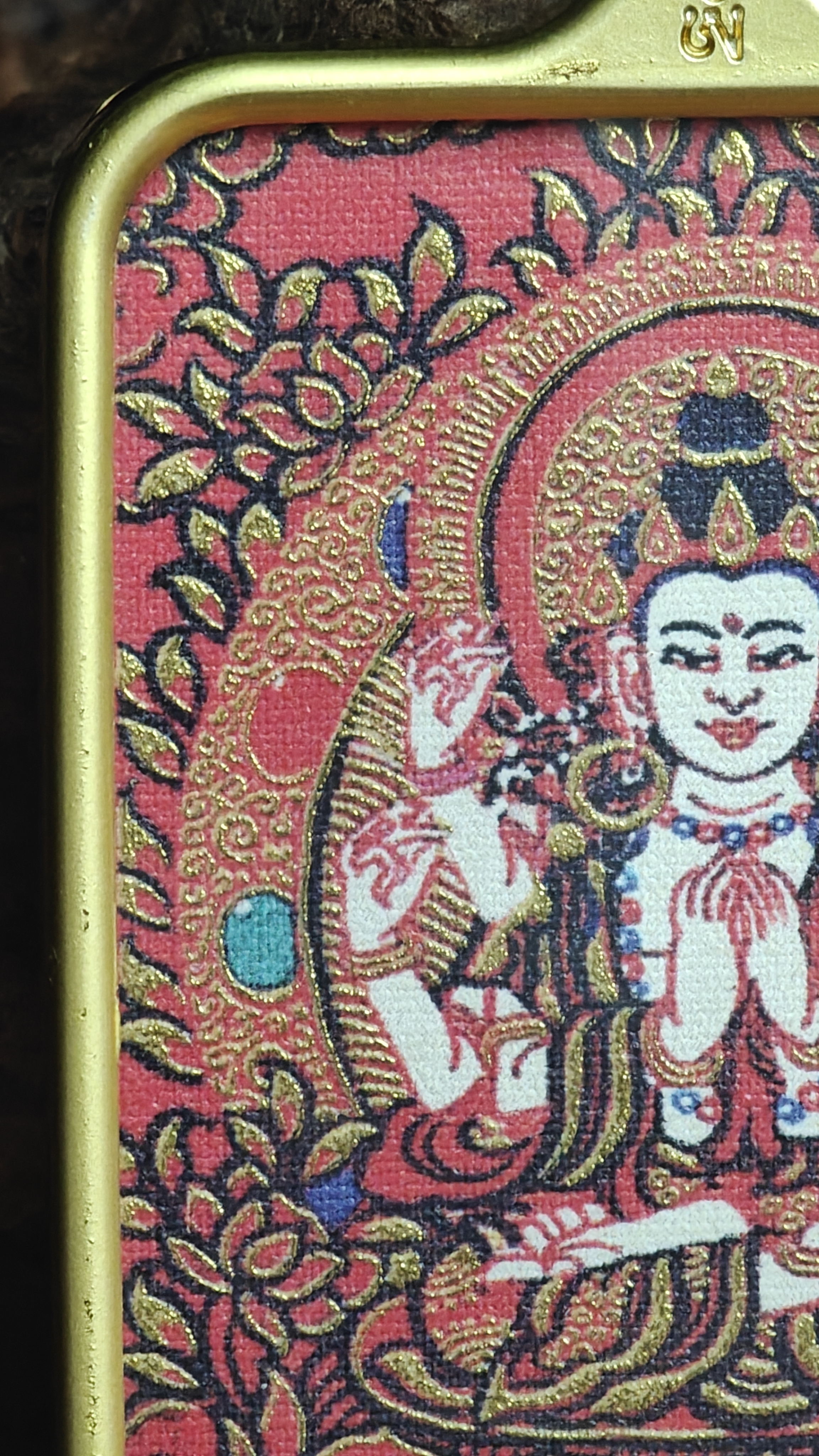 チベット伝承 千手観音 タンカ ペンダントトップ