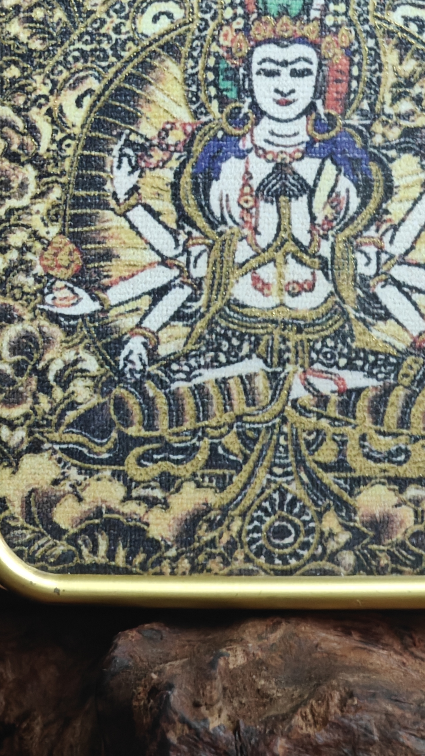 チベット伝承 千手観音 タンカ ペンダントトップ