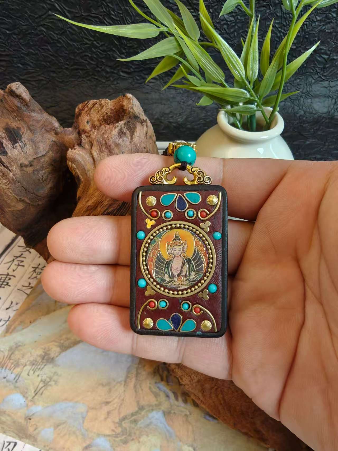 タンカ五財神－大日如来ネックレス