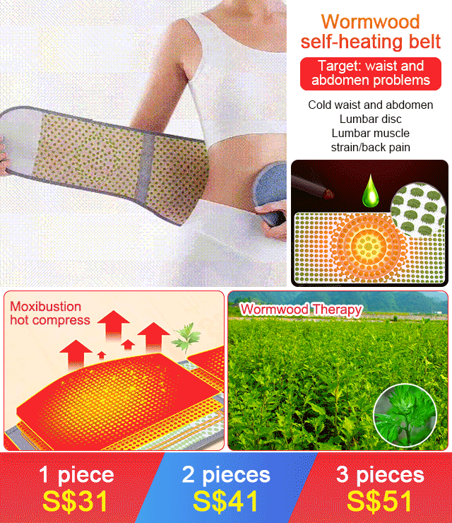 Wormwood Self-Heating Compress Waist Belt Unisex Waist and Abdomen Warm Belt
