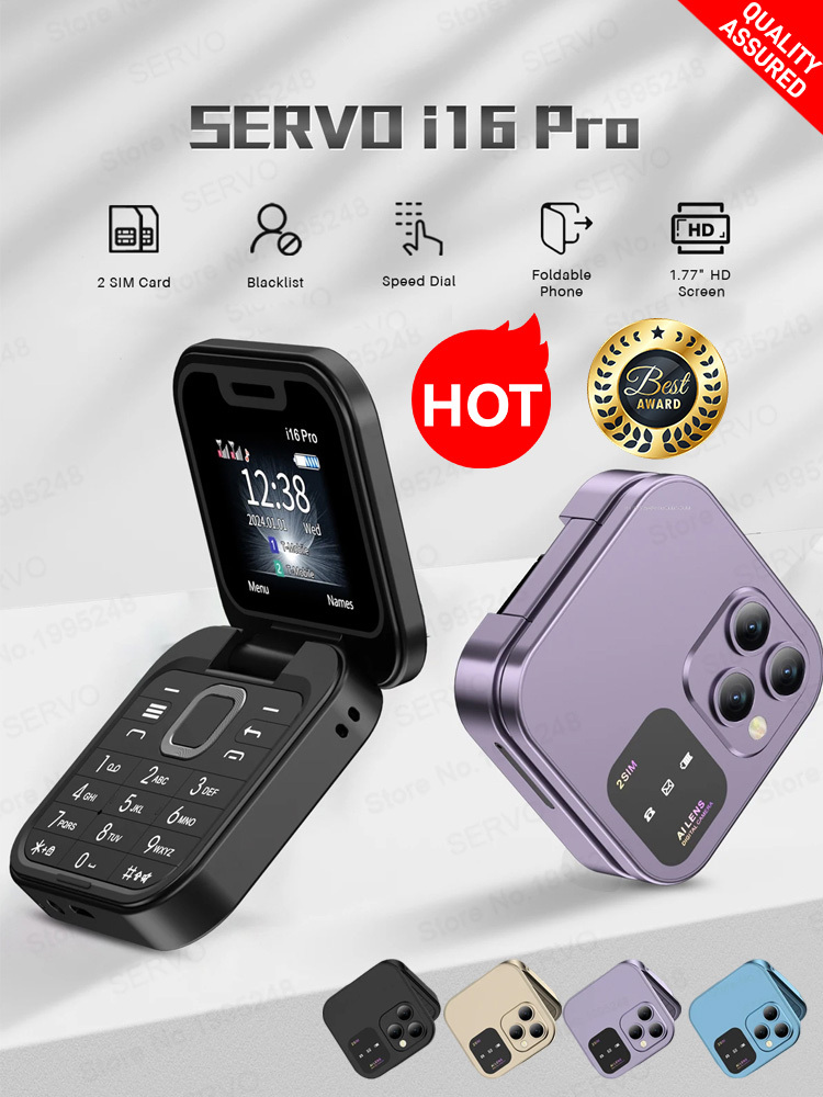 【Counter genuine】Folding flip button phone