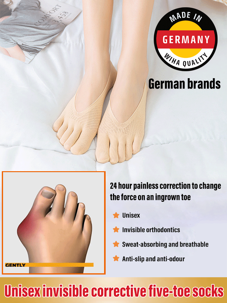 [Buy 1 Free 2] Unisex invisible corrective five-toe socks