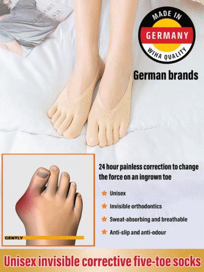 [Buy 1 Free 2] Unisex invisible corrective five-toe socks