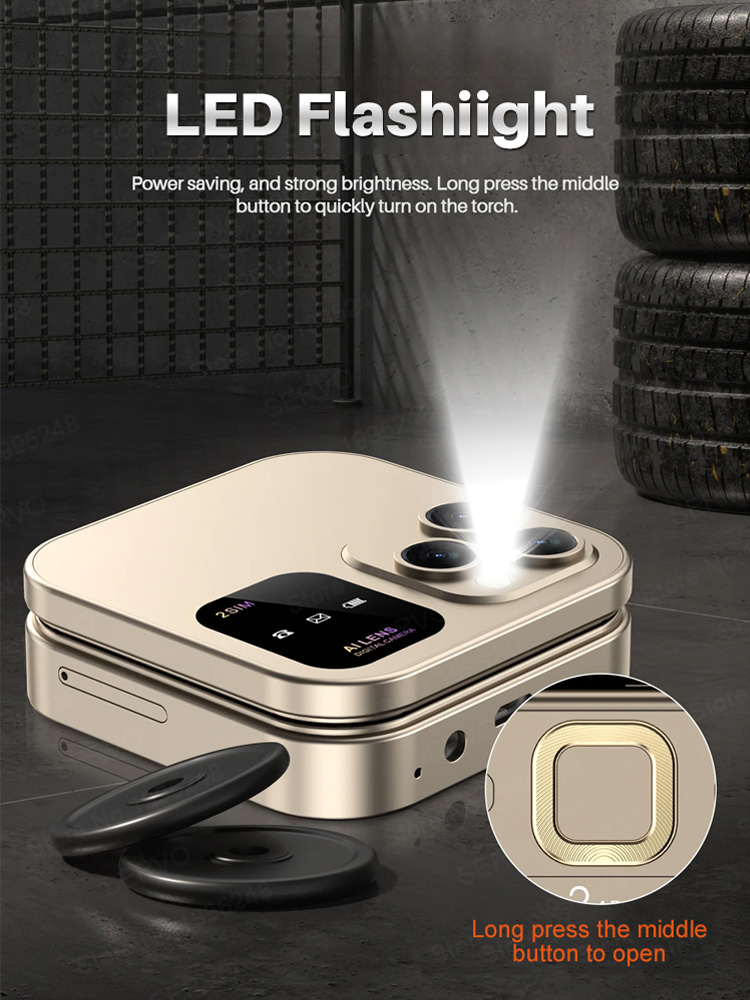 【Counter genuine】Folding flip button phone