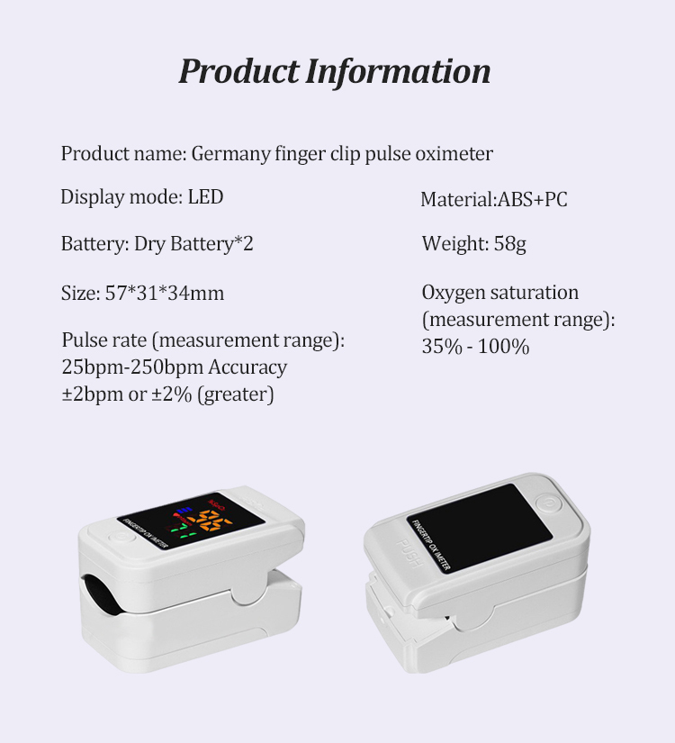 Germany finger clip pulse oximeter
