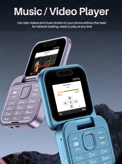 【Counter genuine】Folding flip button phone