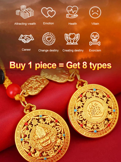 Yellow Jambhala Eight Treasures Compass