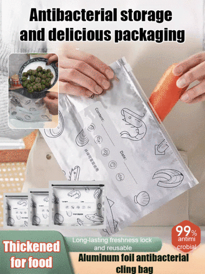 【Lock in freshness】Aluminum foil antibacterial fresh-keeping bag 