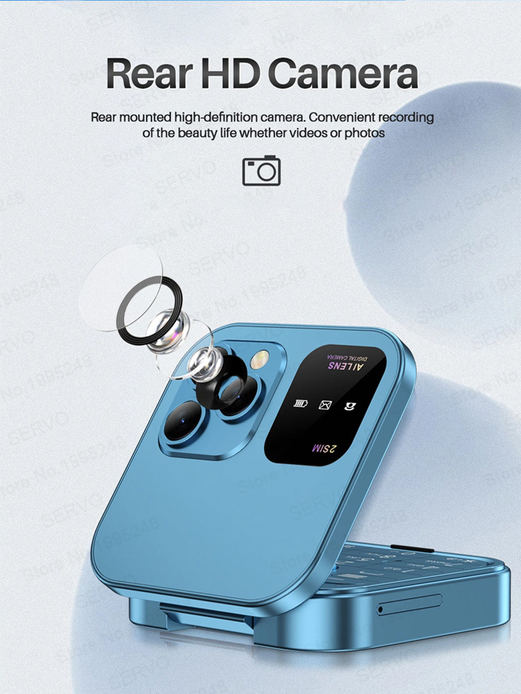 【Counter genuine】Folding flip button phone