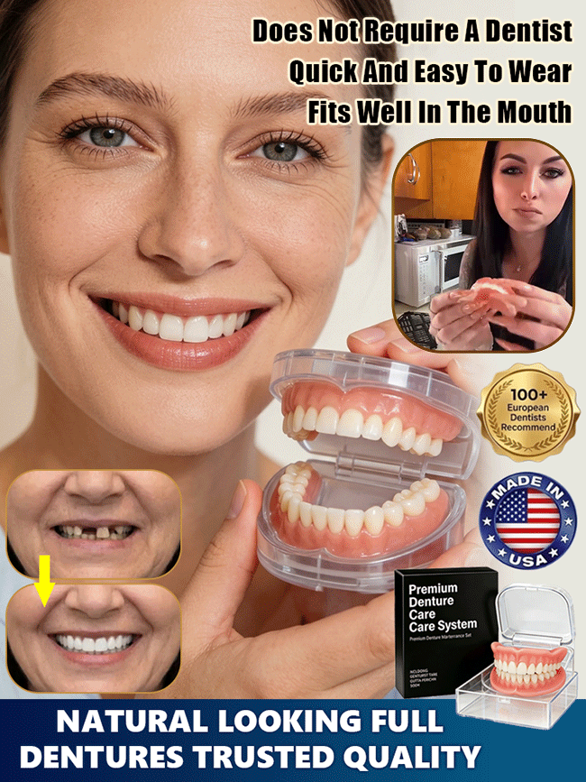 Denture decoration set with comfortable fit.