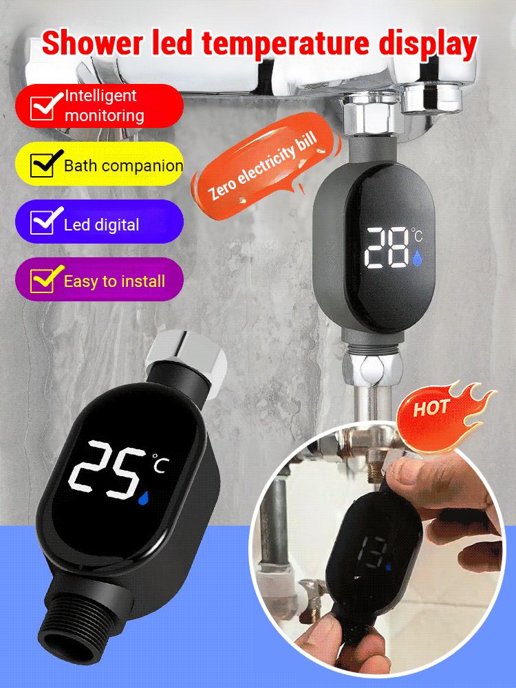 【0 electricity bill】Shower head LED temperature display